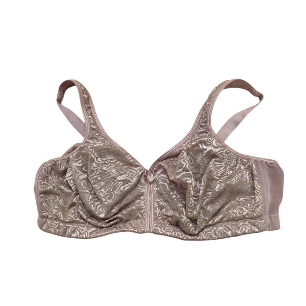 Breezies Taupe Unpadded Wireless Comfy‎ Stretchy Adjustable Strap Bra Size 42DD